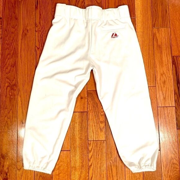 WHITE MAJESTIC BASEBALL PANTS SIZE YOUTH XL - Picture 3 of 4